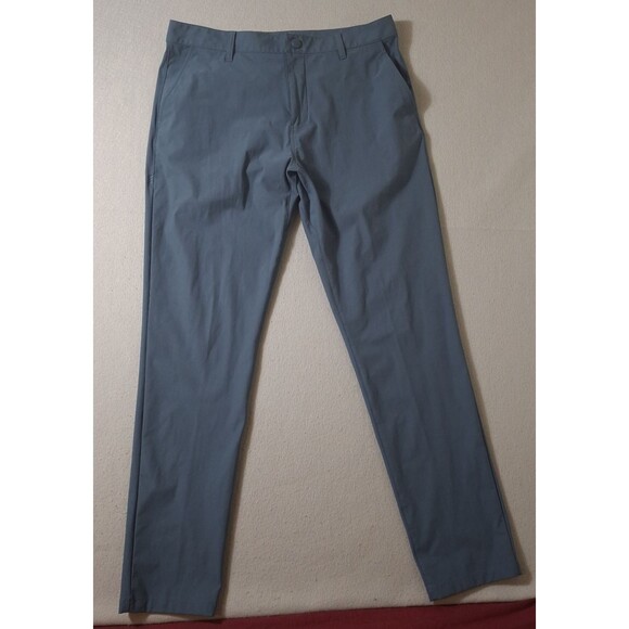 Rhone Commuter Slim Pants Men's 34x33 Dark Teal Performance Stretch Dress Work - Picture 1 of 13